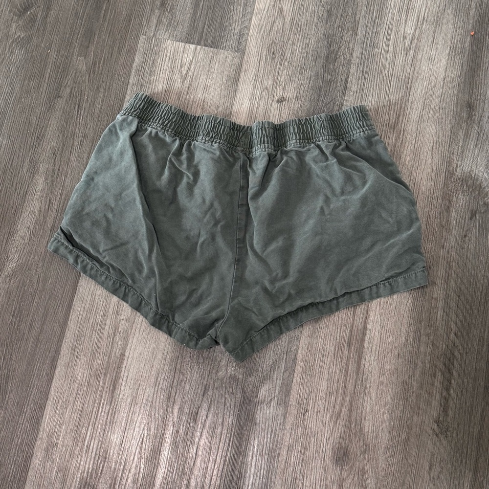 Aerie Short Bundle Boardwalk Zip Pocket Denim Royal Palm Green Shorts - Picture 4 of 11